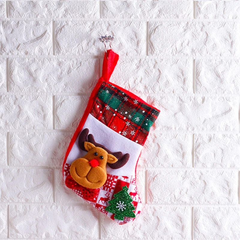 Большие рождественские чулки, подарки, носки Санта-Клауса, Рождественский милый мешок для подарков для детей, Рождественское украшение, Прямая поставка