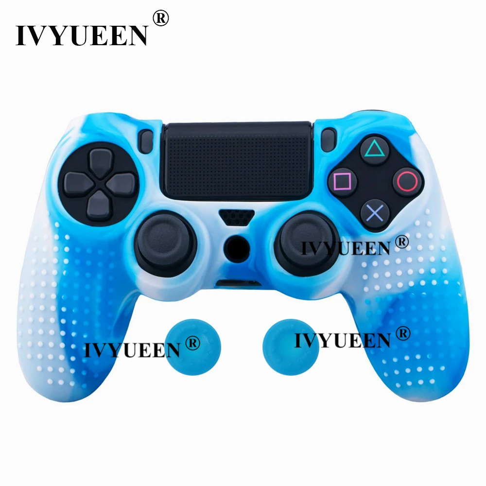 IVYUEEN Шипованный защитный силиконовый чехол для Dualshock 4 PS4 Pro тонкий чехол для контроллера и ручка для большого пальца для playstation 4