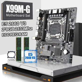 

X99MG set with XEON E5 2660V3 2.6Ghz 10 cores and 2* 8=16gb 2133MHZ DDR4 ECC REG RAM with PCIE 16X and USB3.0 SATA3.0 M.2
