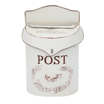 

Post Box Post Shabby Blue Bird Post Box Vintage Country House(White)