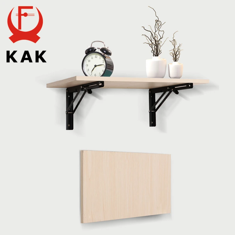 

KAK 2PCS Triangle Bracket Wall Bracket Folding Angle Bracket Adjustable Wall Mounted Table Shelf Bracket Furniture Hardware