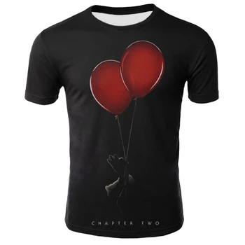 

2020 new 3D printed T-shirt men's new summer clown horror movie casual T-shirt round neck clown short-sleeved T-shirt top