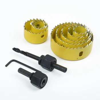 

Set Of 11Pcs HOLE SAW CUTTING SET KIT 19-64MM WOOD METAL ALLOYS WITH Box