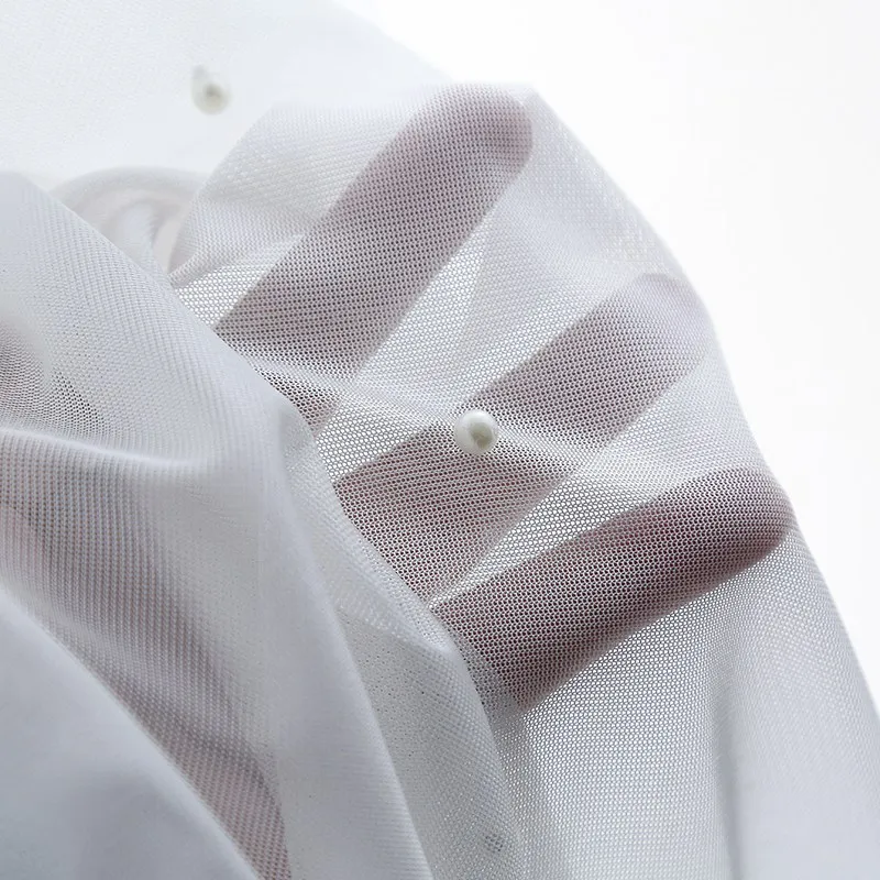 pearl tulle Роскошный вышитый бисером чистый белый тюль занавеска для гостиной спальни эркер балкон чистая белая пряжа на заказ отвесная панель ZH028& 30 - Цвет: pearl tulle