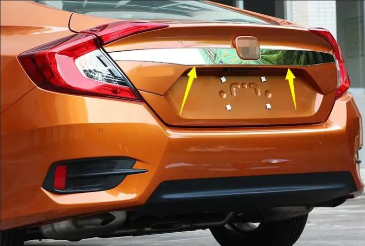 for Honda tenth generation Civic exterior decoration modified tailgate trim trunk trim strip decorative sequins