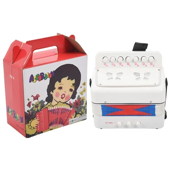 

Mini 10 Button Children's Accordion Toy Supports Bass Chord 14 Notes, Early Childhood Children's Musical Toys