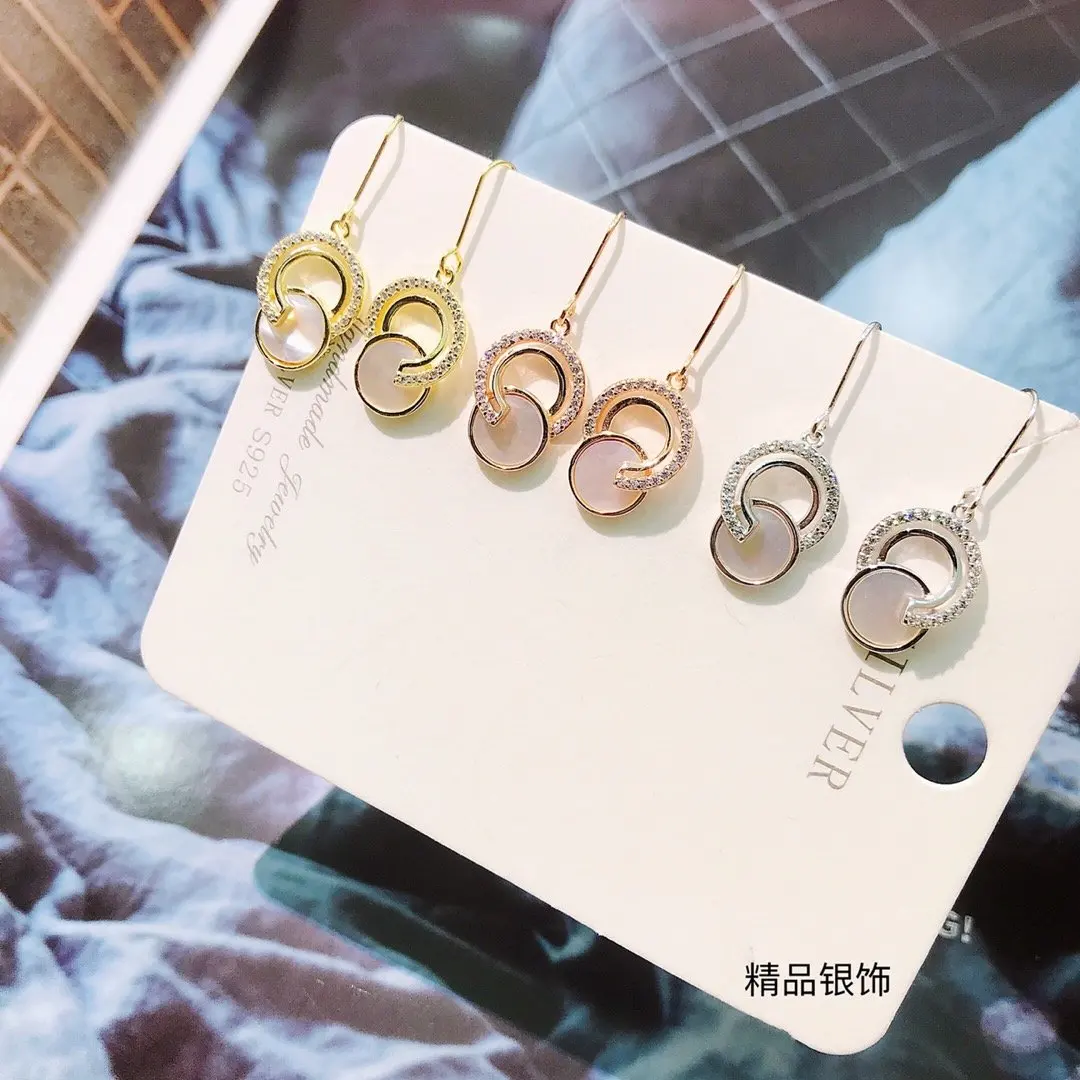 

Lasting Shiny 925 Sterling Silver Exquisite Pendant Necklace Mujer Jewelry Colorful Cube Zircon Not Easy Fade Pearl Shell Luxury