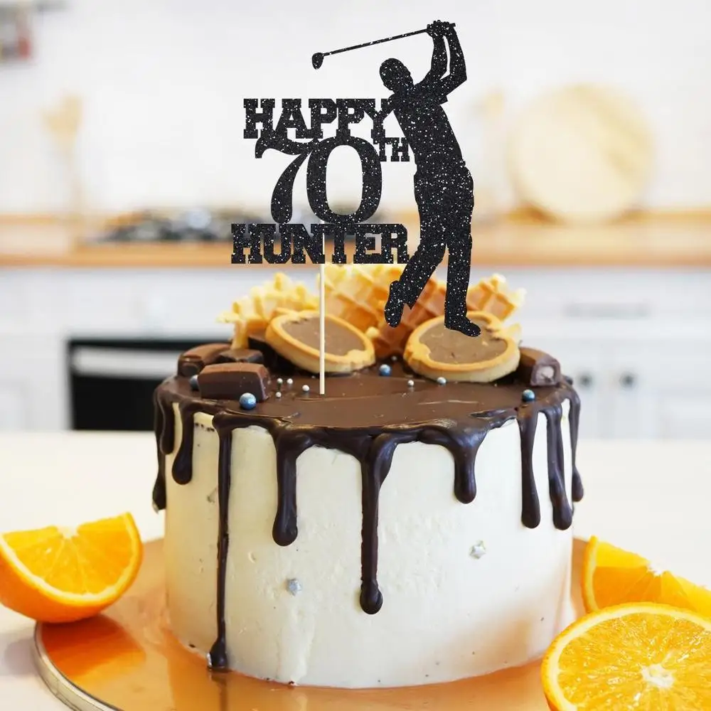 Personalised Golf Birthday Cake Topper With Name And Age / Golf Themed  Party Decor / 30th 40th 50th Golfer Birthday Decoration - Cake Decorating  Supplies - AliExpress