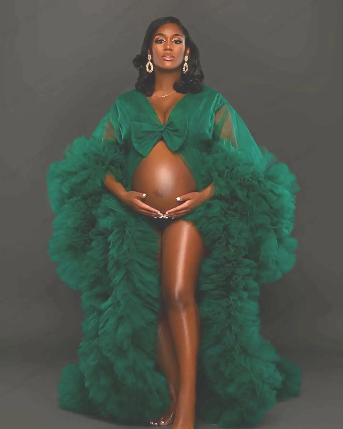 Elegant Bridal Tulle Maternity Dresses Plus Size