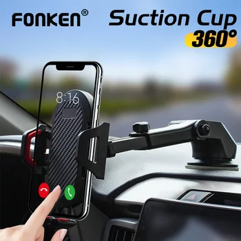 

FONKEN Adjustable Car Phone Holder For Mobile Phone Sucker Phone Stand in Car Clip Air Vent Mount Phone Support For Xiaomi 8 9