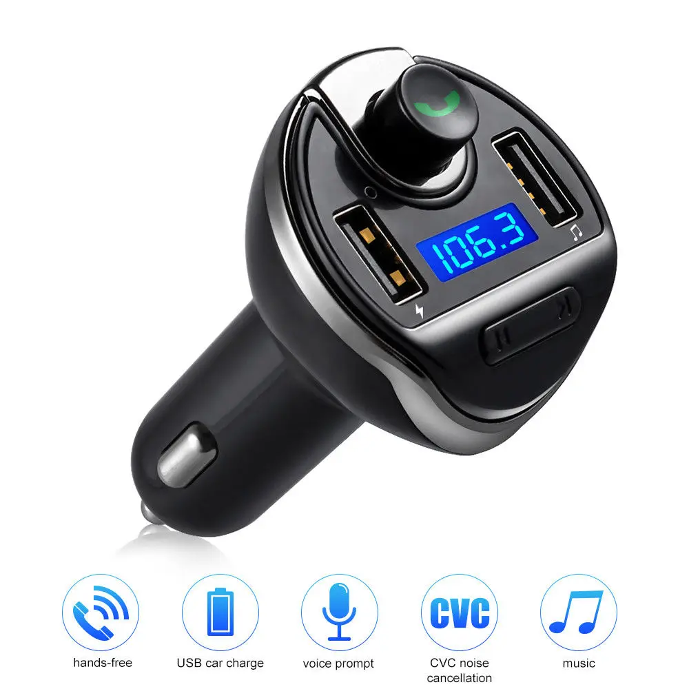 Bluetooth fm-передатчик для автомобиля Hands free In-Car fm-радио адаптер автомобильный комплект с USB зарядным устройством Определение напряжения для телефонов