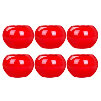 

6pcs Small Round Ball Ceramic Succulent Flower Pot Desktop Thumb Mini Flower Pot