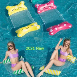 Water Hammock Recliner Inflatable Floating Swimming Mattress Sea Swimming Ring Pool Party Toy Lounge Bed For Swimming Cute