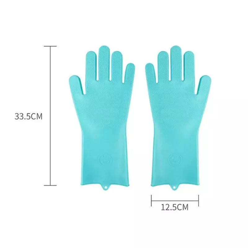 Pet Cat Grooming Glove Soft Silicone Dog Cat Pet Brush Glove Cat Cleaning Massage Brush Dog Bath Supplies Pet Glove Combs Tools