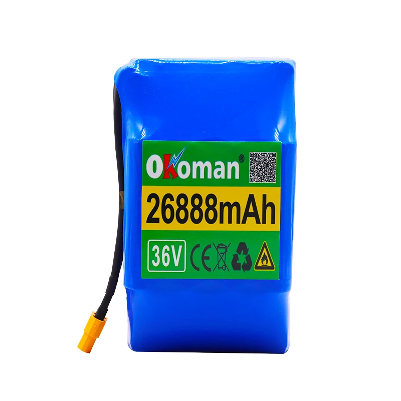 10S2P 36v литий ионная аккумуляторная батарея 26888 мА/ч 26.8AH для зарядки Ноута и