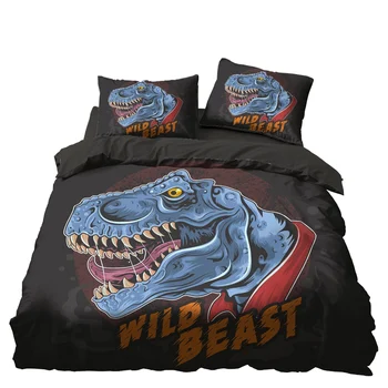 

Wild Beast Bedroom Decor Bedding Set Black Background Microfiber 1PC Duvet Cover with Pillowcases No Comforter Drop Ship
