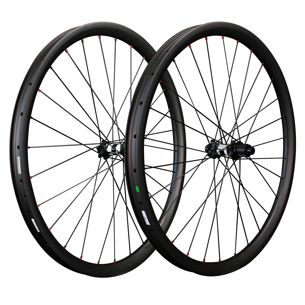 Комплект колес mtb из углеродного волокна асимметричная бескамерная шина для