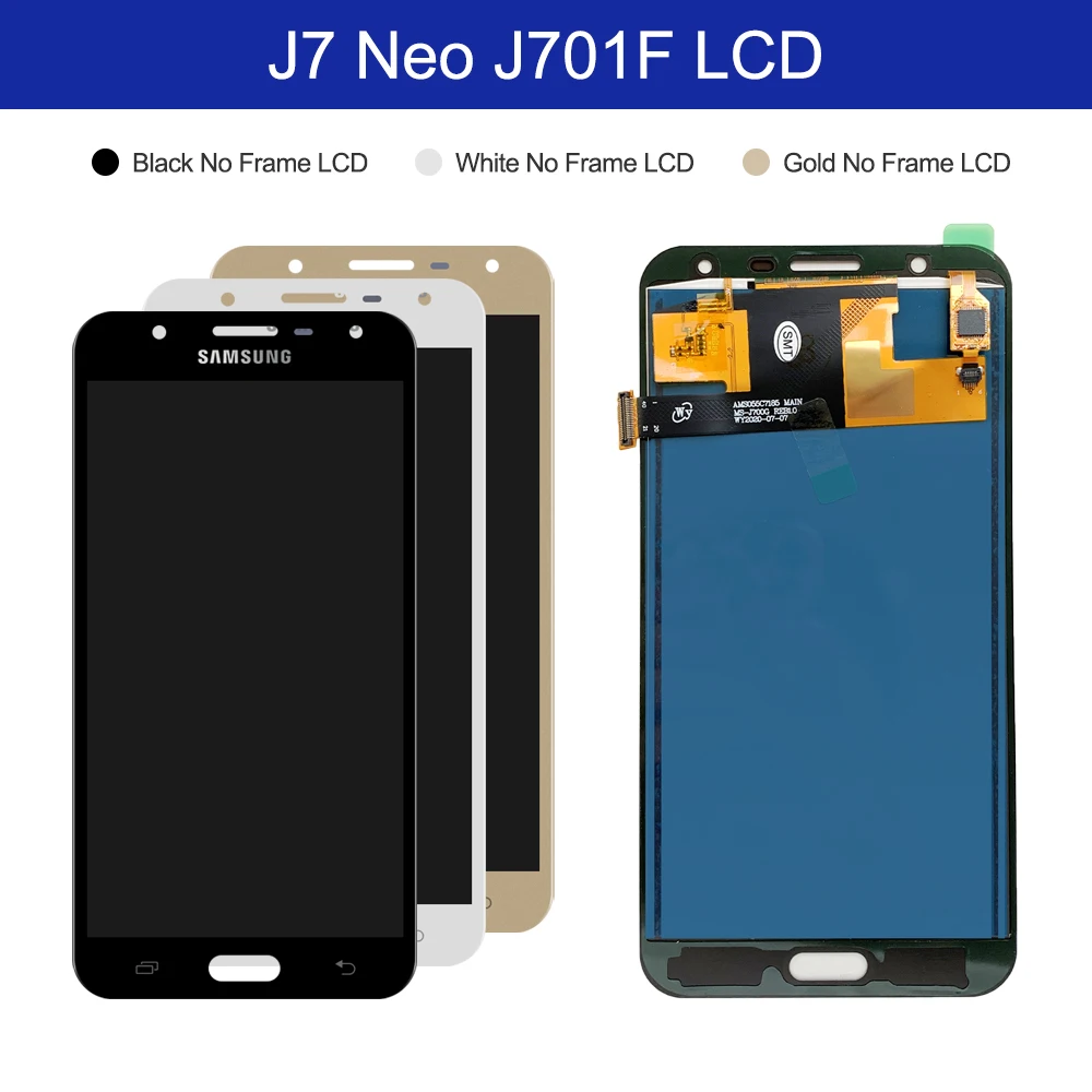 ЖК дисплей 5 дюйма для SAMSUNG Galaxy J7 Neo J701 J701F J701M J701MT сенсорный экран в сборе запасные