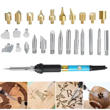

Engraving Pen Wood Burning Kit Electric Soldering Iron Durable Multifunction Stainless Steel EU/US 7pcs/28pcs/37pcs/71pcs