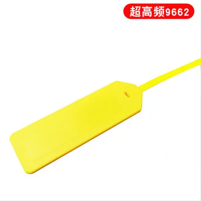 100 шт. Alien 9662 водонепроницаемый пластиковый отслеживаемый UHF RFID ленточный уплотнительный ярлык на молнии для кабеля Этикетка для отслеживания упаковки
