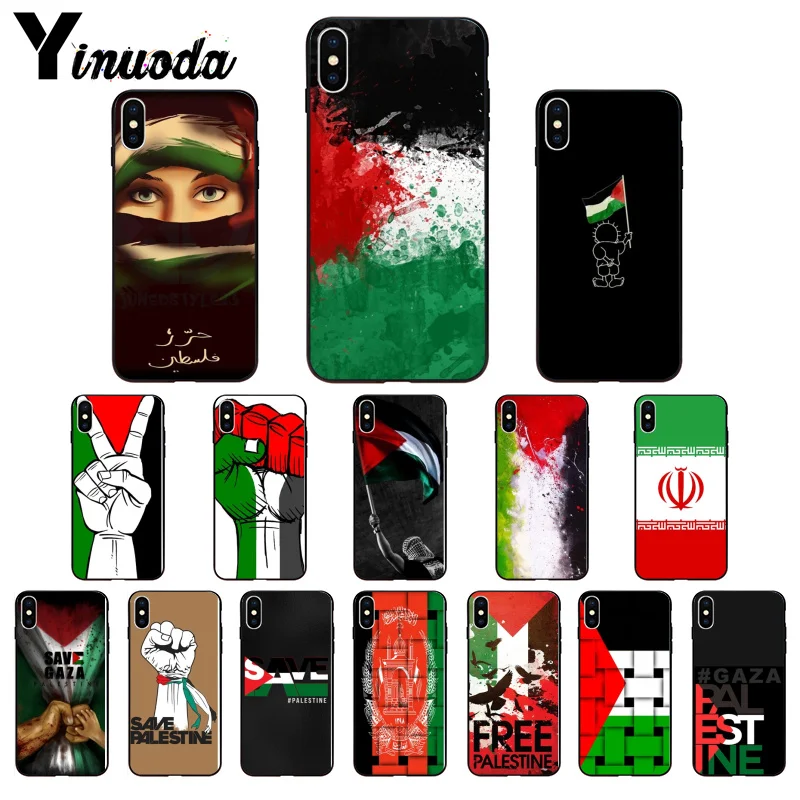 

Yinuoda free palestine flag Coque Shell Phone Case for Apple iPhone 8 7 6 6S Plus X XS MAX 5 5S SE XR Mobile Cover