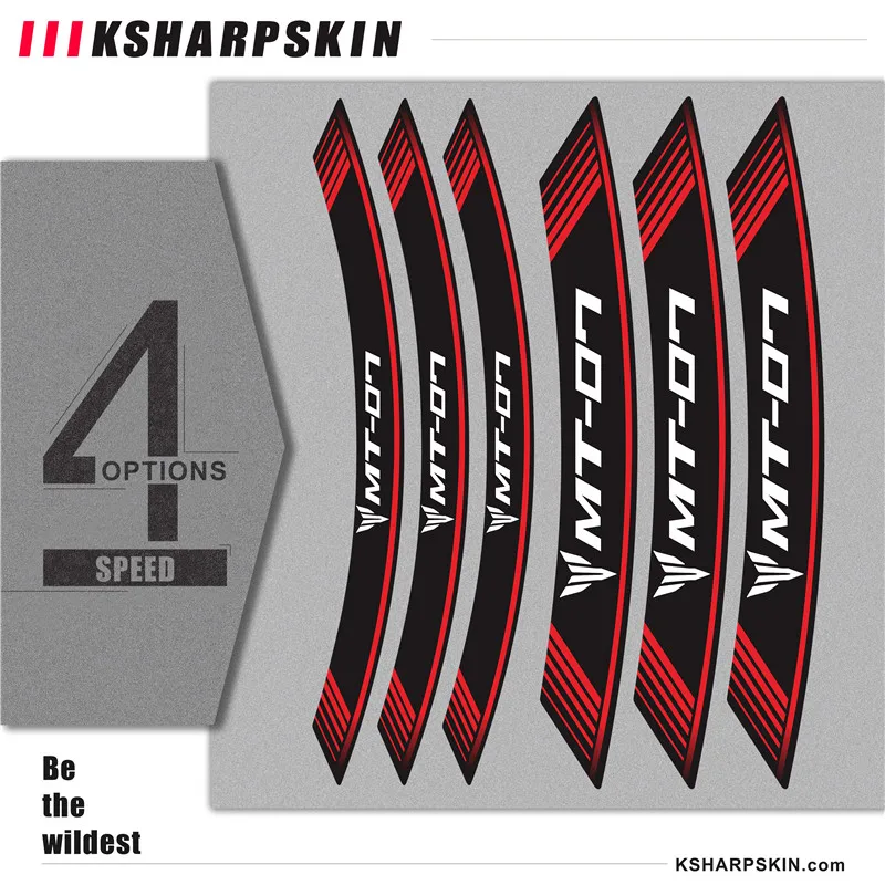 

Креативные наклейки на шины мотоцикла 8X, персонализированные светоотражающие декоративные наклейки, модные наклейки на колеса из фольги для YAMAHA MT-07