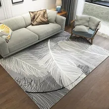 Высококачественный толстый ковер из кораллового флиса, гостиная подкладка для кофейного столика, плюшевая спальня, полностью прикроватное одеяло, прямоугольный простой современный ковер