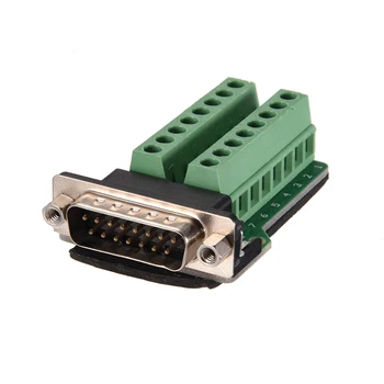 

uxcell DB15-G1 2 Row 5mm Pitch Adapter Male Terminals Board Nut Type D-Sub Connector