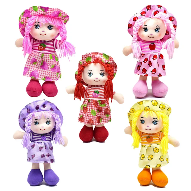 25cm Cartoon Kawaii Fruit Skirt Hat Rag Dolls Soft Cute Cloth Stuffed Toys for Baby Pretend Play Girls Birthday Christmas Gifts 1