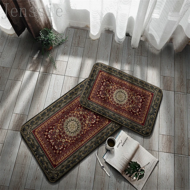 Multiple Non-Slip Doormats Retro Aristocratic Entrance Area Hallway Balcony Porch Carpet Living Room Decor Kitchen Home Bath Rug 10