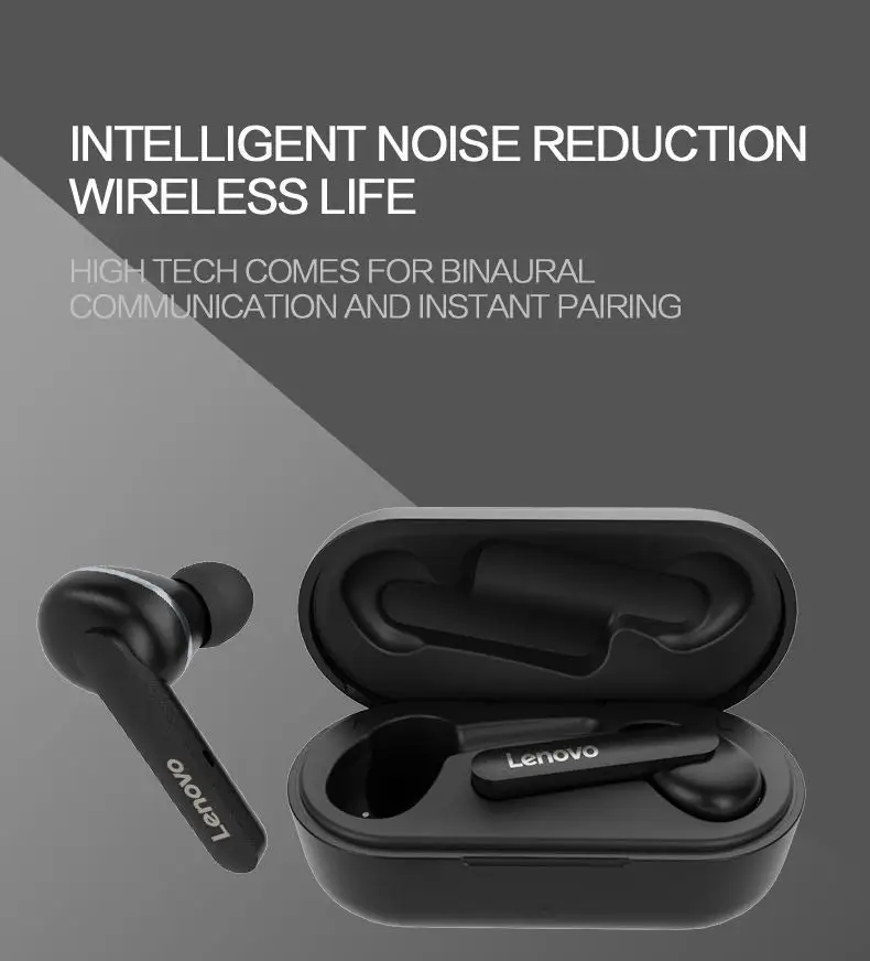 Lenovo HT28 TWS True Wireless Bluetooth 5.0 Headset HIFI Sound Quality Stereo Effect HD Noise Reduction Binaural Call Waterproof
