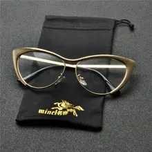 Маленькая оправа очки «кошачий глаз» оправа для женщин и мужчин модные прозрачные очки унисекс, металлические кошачьи оптическая оправа для очков FML