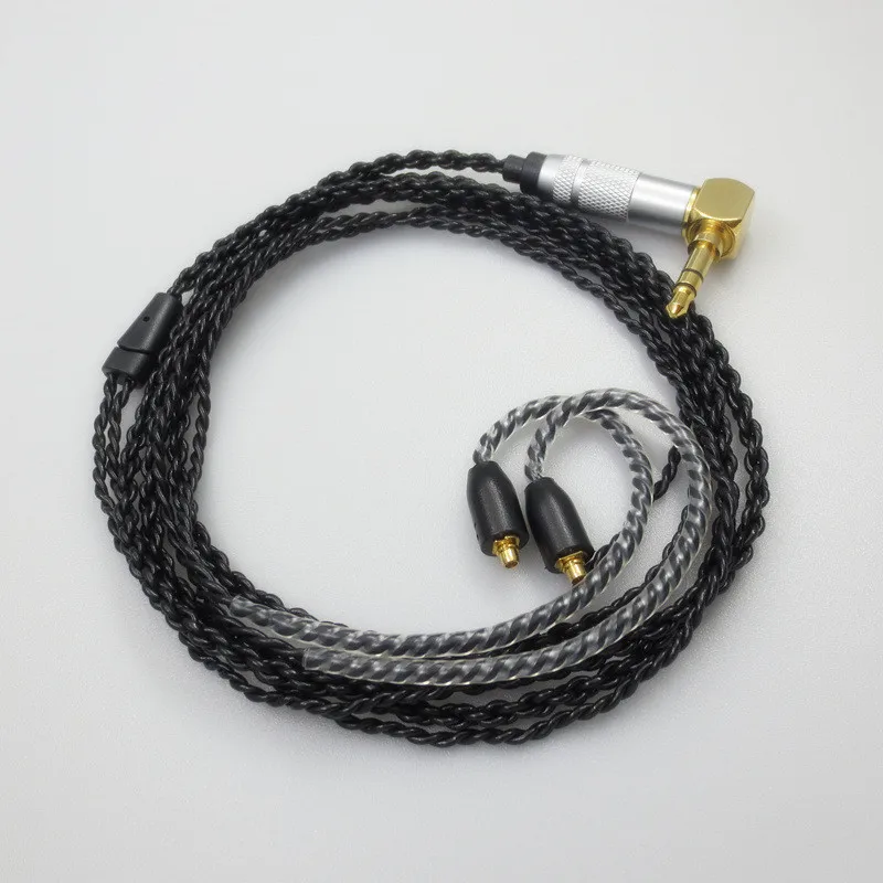 Replacement Audio Cable For Shure SE535 SE215E846 UE900 W40 Headphones upgrade Silver Plated Cord Wire 23 AugT2