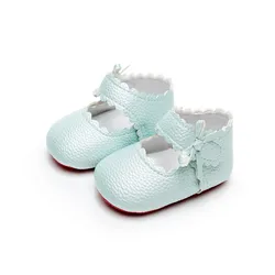 Cute Toddler Baby Girl Shoes First Walkers Moccasins Soft Sole Bow Princess Newborn Infant Girls Shoes Footwear PU Waterproof