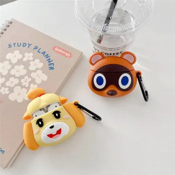 

For Airpods 1 2 Cute Animal Squirrel Earphone Case for AirPods 2 Bluetooth Earphone Protective Soft Silicone Cover with Keychain