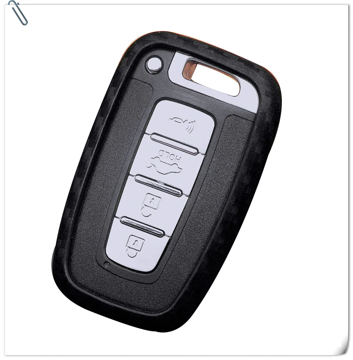 20x 2/3/4B astuccio portachiavi remoto in Silicone in fibra di carbonio per Kia K2 K5 Sportage Forte Hyundai IX35 Sonata Genesis Veloster Elantra - H4ba40d9565de4fa3a87489939133ea01t