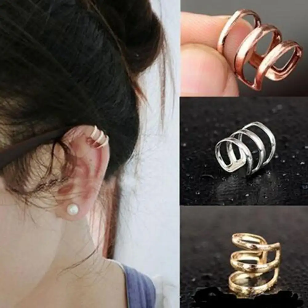 1Pc Clip Earrings for Women Men Ear Clip Cuffs for Women Punk Rock Earcuff Non Piercing Ear Cuff On Earrings Unisex Earings ear clip earrings,clip earrings,ear clip,ear accessories