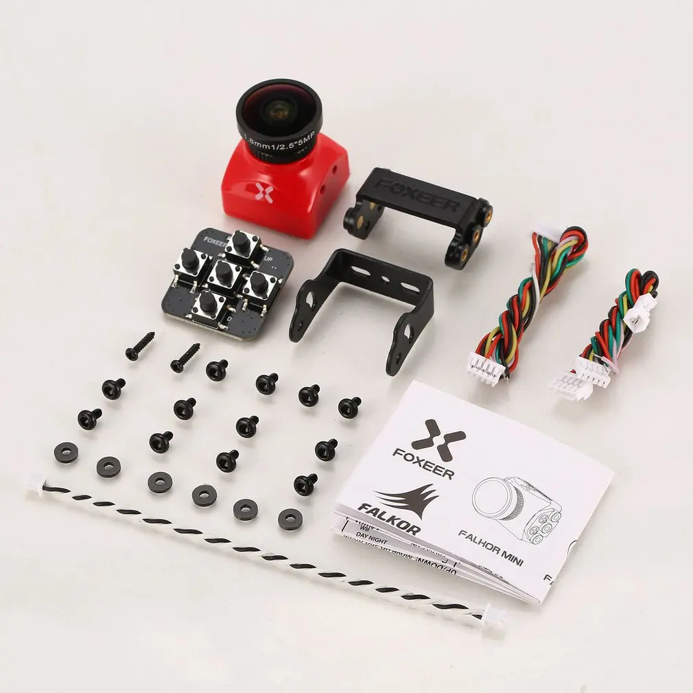 

Foxeer Falkor mini FPV Camera 1200TVL 16:9/4:3 1.8/2.5mm PAL/NTSC Switchable CMOS 1/3 GWDR Support 5~40V for RC Racing Drone