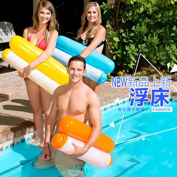 New Products Environmentally Friendly PVC Aquatic Toy Inflatable Floating Row Water Drift Floating Bed Single Person Swimming Wa