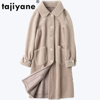 

Wool Jacket Real Fur Coat Autumn Winter Coat Women Clothes 2019 Korean Elegant Sheep Shearling Suede Lining TP09032401C T2824