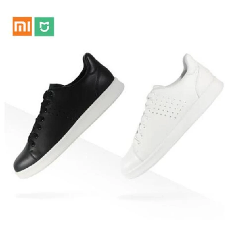 Xiaomi Mijia FreeTie мужская обувь на плоской подошве модные удобные нескользящие кроссовки из натуральной кожи для отдыха поддержка смарт-чип