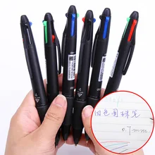 4 em 1 caneta multicolorido caneta esferográfica criativa colorido retrátil esferográfica caneta multifunction para marcador de papelaria de escrita