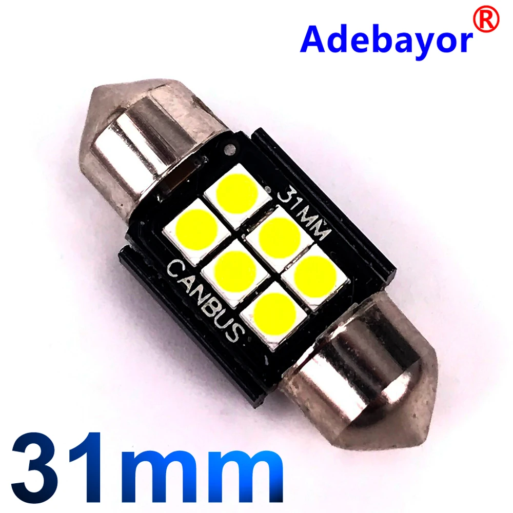 Светодиодный купольный светильник 10 x Festoon 3030 6 SMD c5w 31 36 39 41 мм без ошибок Canbus для