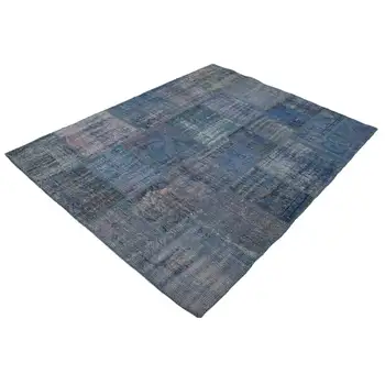

150x203 Cm Blue Handmade Patchwork Rug-5x7 Ft