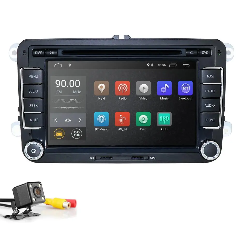 camera4 " Android 9,0 ips DSP автомобильный DVD Радио Стерео gps Мультимедиа для Volkswagen VW Passat B6 Golf Tiguan автомобильный навигатор USB Bluetooth - Цвет: camera4