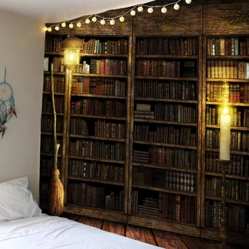 

Bookshelf style warm feeling beautiful home decoration tapestries