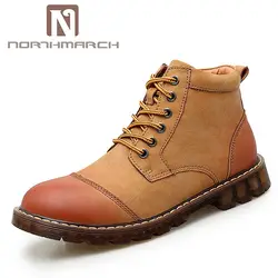 NORTHMARCH/Брендовые мужские ботинки из натуральной кожи; осенне-зимние ботильоны; мужская повседневная обувь на шнуровке; Мужская кожа