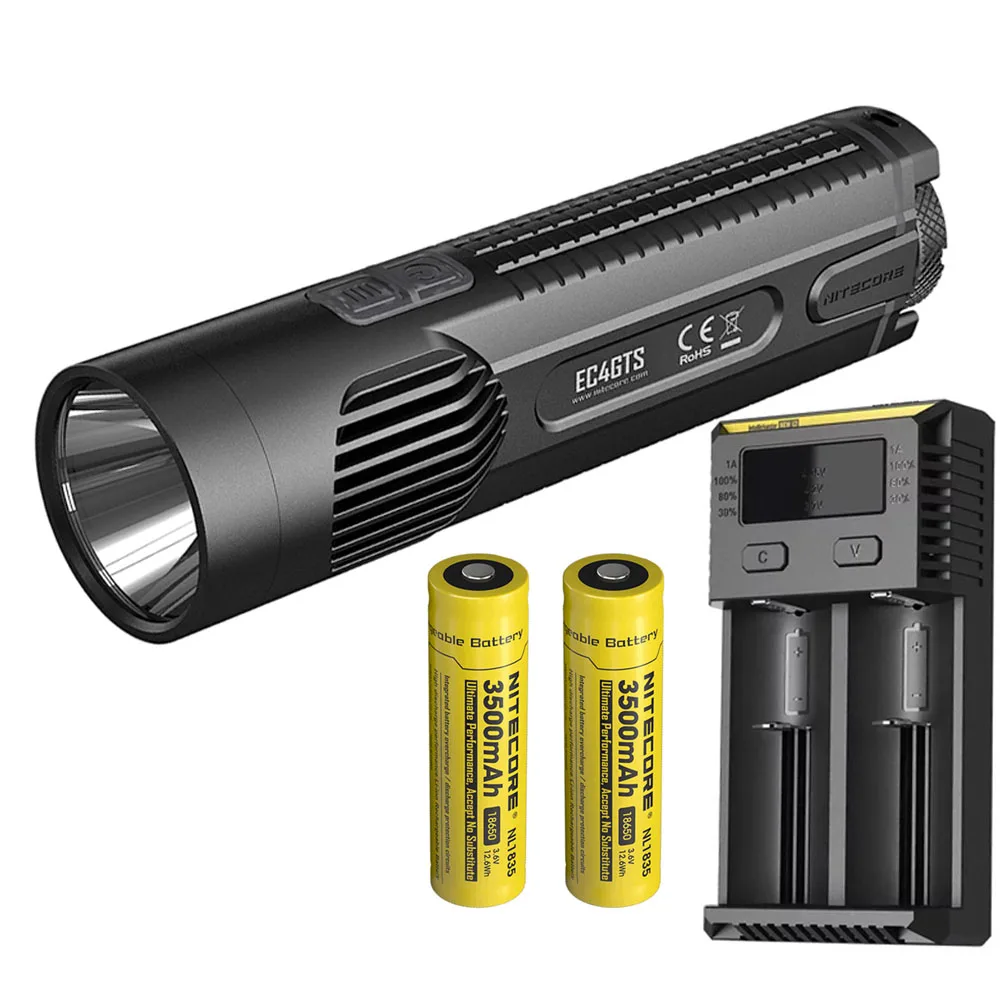 NITECORE EC4GTS тактический фонарь комплект Cree XHP35 HD max 1800 люмен прожектор луч бросок 396 м Открытый Ручной фонарь - Испускаемый цвет: EC4GTS NL1835 I2