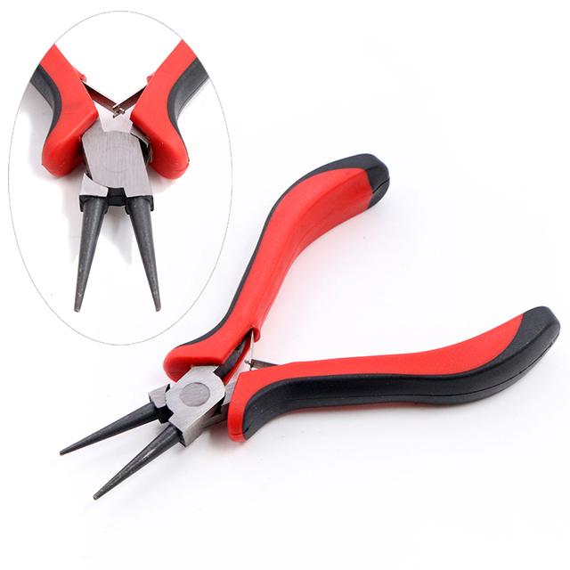 Piece Stainless Steel Needle Nose Pliers Jewelry Making Hand Tool Black 12.5cm