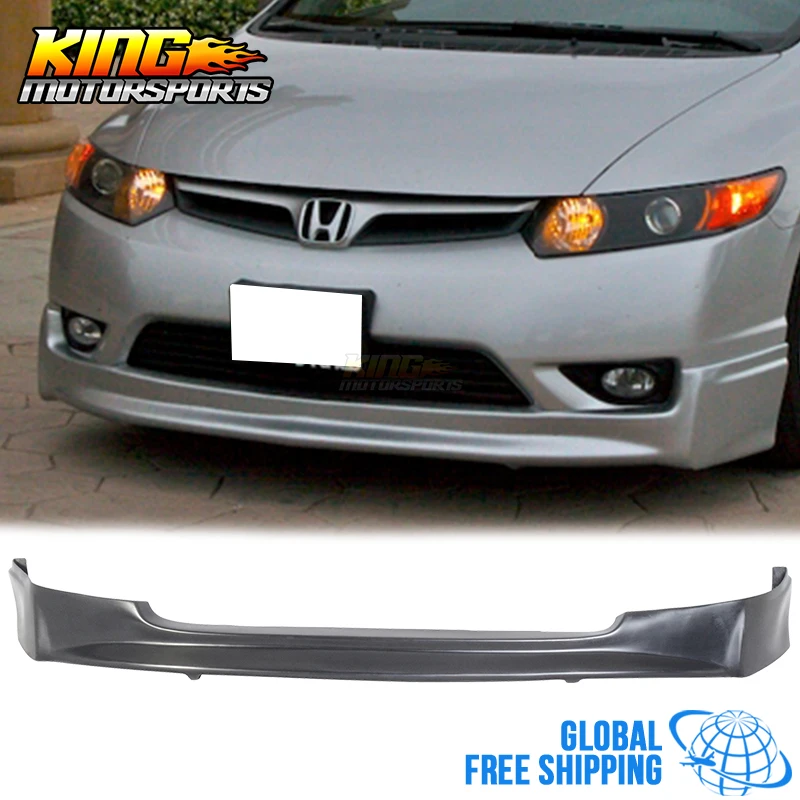 Подходит для 2006 2007 2008 Honda Civic 4Dr 4 дверей полиуретановый MU передний бампер спойлер